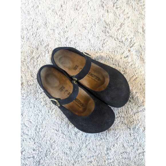 Birkenstock Shoes - Birkenstock Black Mantova Suede Leather Shoes Mary Jane Size 39 US 8 - 8.5